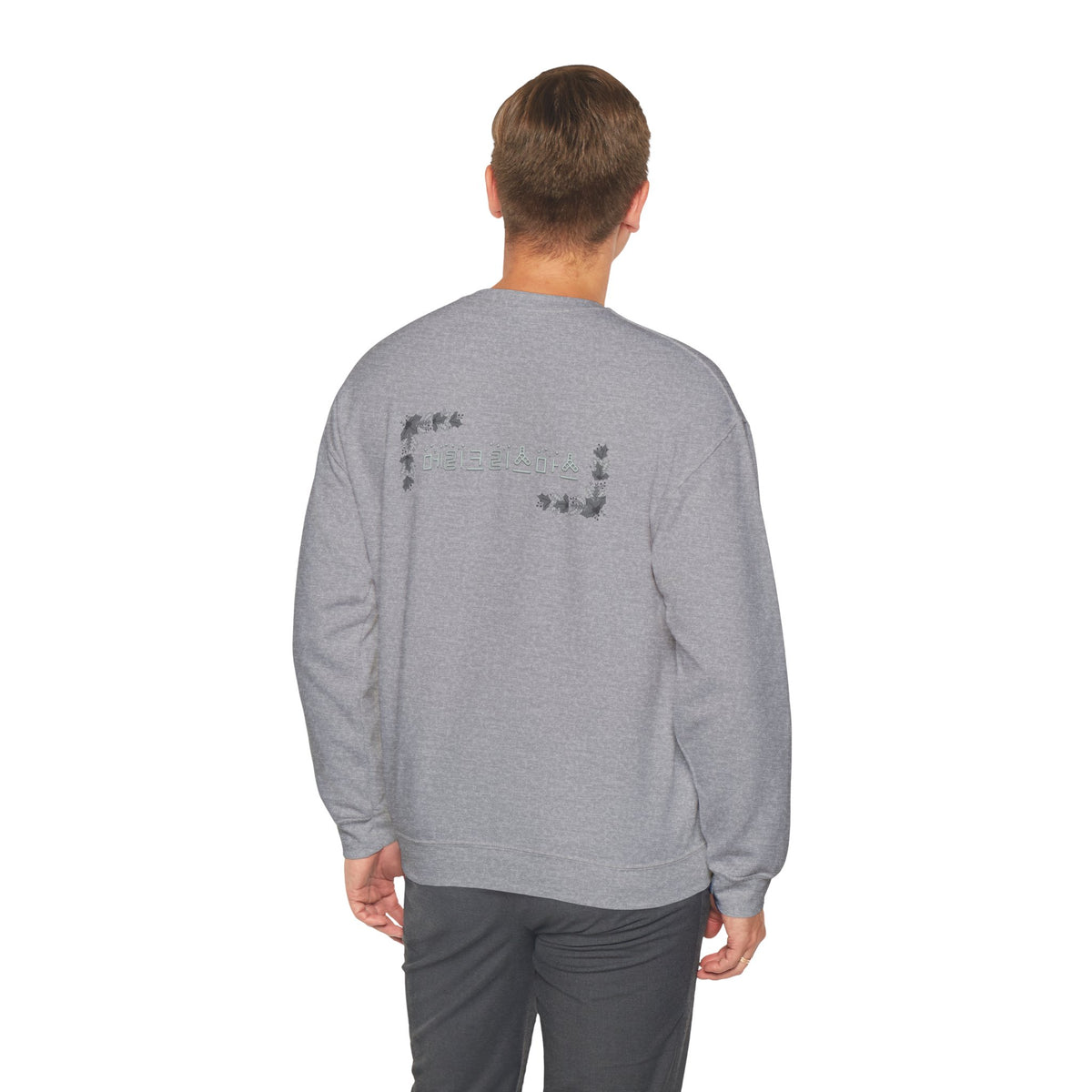 Korean Merry Christmas Sweatshirt | Hangul Initials Front & Back Print | Holly & Snowflake Crewneck | Minimal K-Culture Holiday Gift