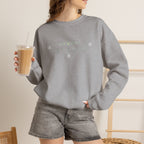Korean Merry Christmas Sweatshirt | Hangul Initials Front & Back Print | Holly & Snowflake Crewneck | Minimal K-Culture Holiday Gift