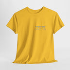 Korean Phrase Tee "When Autumn Comes I Think of You" | Fairy Light Lettering | Sage Green Graphic | Unisex Fall Shirt | Korean Phrase Script Tee | White T‑Shirt with Silver Hangul Text