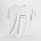 Korean Phrase Tee "When Autumn Comes I Think of You" | Fairy Light Lettering | Sage Green Graphic | Unisex Fall Shirt | Korean Phrase Script Tee | White T‑Shirt with Silver Hangul Text