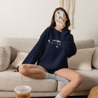 Korean Merry Christmas Sweatshirt | Hangul Initials Front & Back Print | Holly & Snowflake Crewneck | Minimal K-Culture Holiday Gift