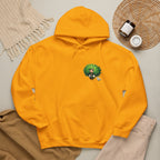 Green Hair Chibi Girl | Cute Anime Character | Kawaii Cat Companion Graphic | Unisex | Green Curly-Head Character Hooded