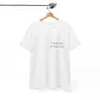 Korean Phrase Tee "When Autumn Comes I Think of You" | Fairy Light Lettering | Sage Green Graphic | Unisex Fall Shirt | Korean Phrase Script Tee | White T‑Shirt with Silver Hangul Text