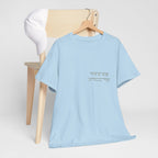 Korean Phrase Tee "When Autumn Comes I Think of You" | Fairy Light Lettering | Sage Green Graphic | Unisex Fall Shirt | Korean Phrase Script Tee | White T‑Shirt with Silver Hangul Text