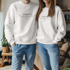 Korean Merry Christmas Sweatshirt | Hangul Initials Front & Back Print | Holly & Snowflake Crewneck | Minimal K-Culture Holiday Gift