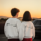 Korean Merry Christmas Sweatshirt | Hangul Initials Front & Back Print | Holly & Snowflake Crewneck | Minimal K-Culture Holiday Gift