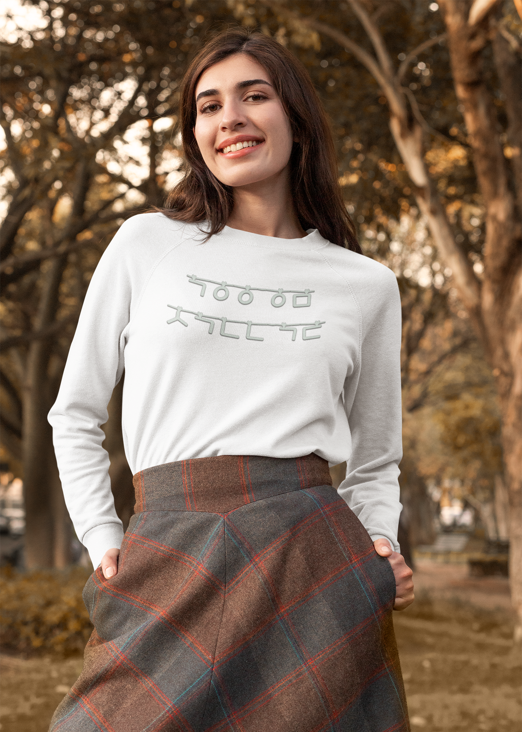 Korean Autumn Quote | "Gaeul-i Omyeon" Fairy Light Text | Sentimental Hangul Graphic | Unisex Fall Shirt | Korean Phrase Sweatshirt | Minimal Hangul Script Crewneck