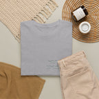 Korean Phrase Tee "When Autumn Comes I Think of You" | Fairy Light Lettering | Sage Green Graphic | Unisex Fall Shirt | Korean Phrase Script Tee | White T‑Shirt with Silver Hangul Text