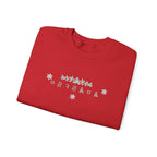 Korean Merry Christmas Sweatshirt | Hangul Initials Front & Back Print | Holly & Snowflake Crewneck | Minimal K-Culture Holiday Gift
