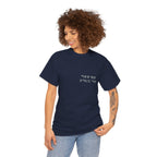 Korean Phrase Tee "When Autumn Comes I Think of You" | Fairy Light Lettering | Sage Green Graphic | Unisex Fall Shirt | Korean Phrase Script Tee | White T‑Shirt with Silver Hangul Text