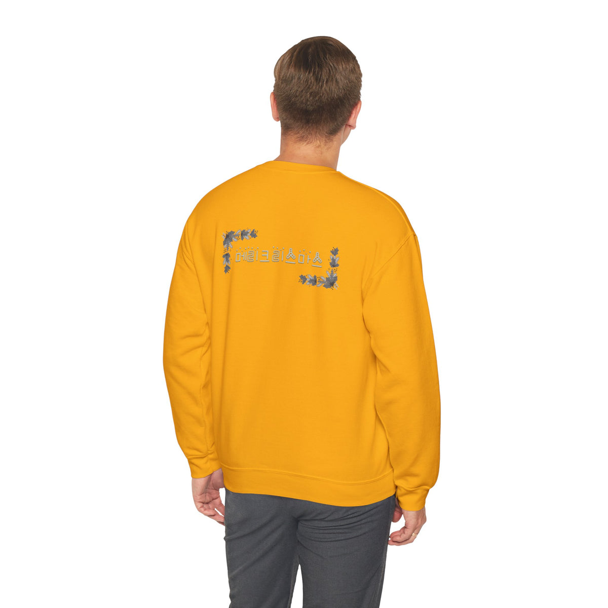 Korean Merry Christmas Sweatshirt | Hangul Initials Front & Back Print | Holly & Snowflake Crewneck | Minimal K-Culture Holiday Gift