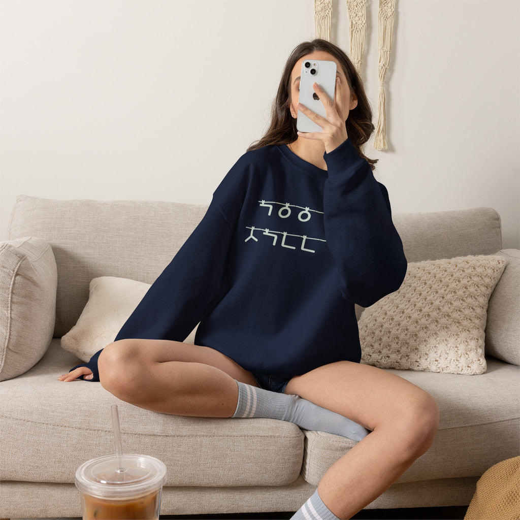 Korean Autumn Quote | "Gaeul-i Omyeon" Fairy Light Text | Sentimental Hangul Graphic | Unisex Fall Shirt | Korean Phrase Sweatshirt | Minimal Hangul Script Crewneck