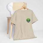 Cute Chibi Character T-Shirt | Big Green Hair Girl with Cat | Kawaii Anime Art Tee | Unisex | Green Curly Hair Girl Tee | Cute Cartoon Girl