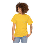 Korean Phrase Tee "When Autumn Comes I Think of You" | Fairy Light Lettering | Sage Green Graphic | Unisex Fall Shirt | Korean Phrase Script Tee | White T‑Shirt with Silver Hangul Text