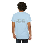 Korean Phrase Tee "When Autumn Comes I Think of You" | Fairy Light Lettering | Sage Green Graphic | Unisex Fall Shirt | Korean Phrase Script Tee | White T‑Shirt with Silver Hangul Text